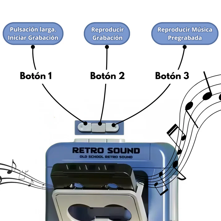 Mini Cassette Retro Musical