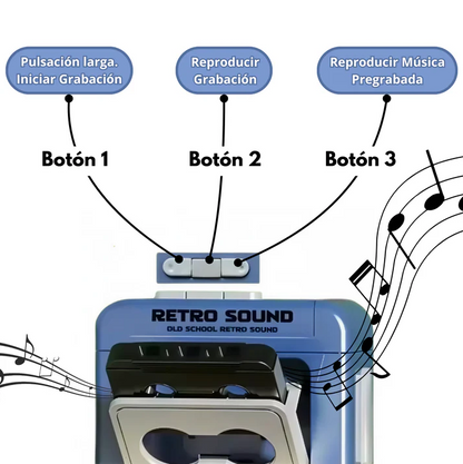 Mini Cassette Retro Musical